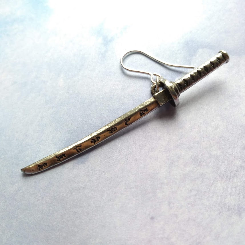 Alchemy Gothic Bushido Japanese Style Samurai Sword Earring