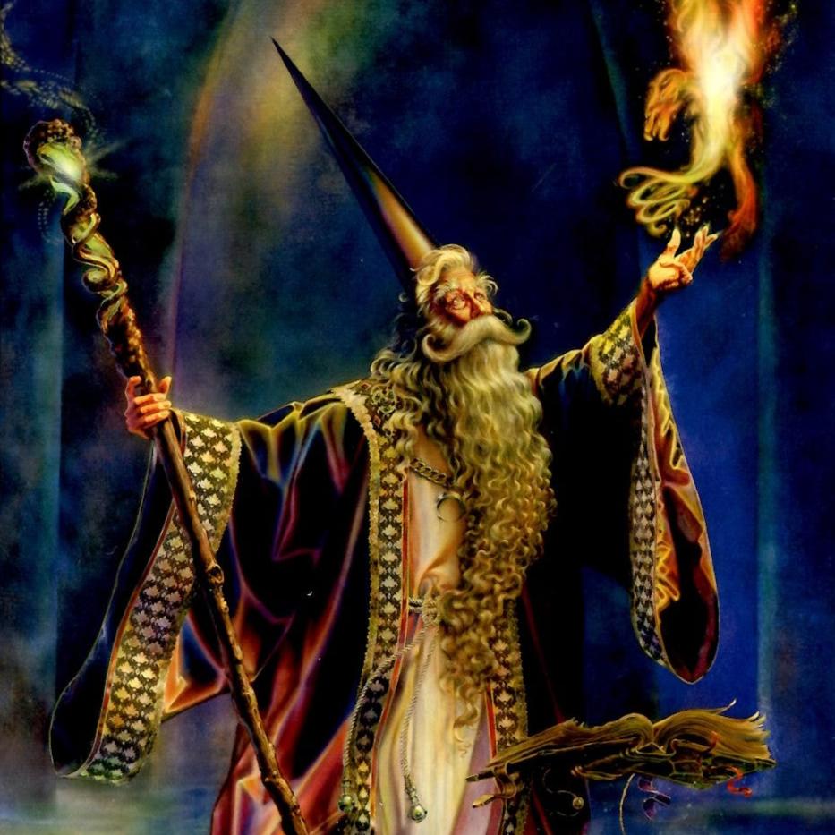 Wizard Myles Pinkney Artwork Greeting Card