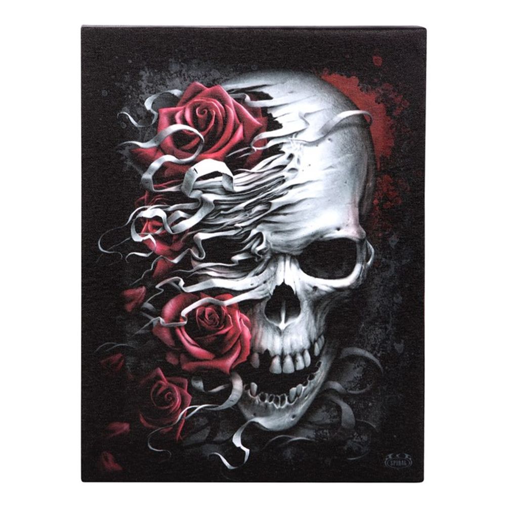 Skulls n Roses Canvas Plaque by Spiral Direct