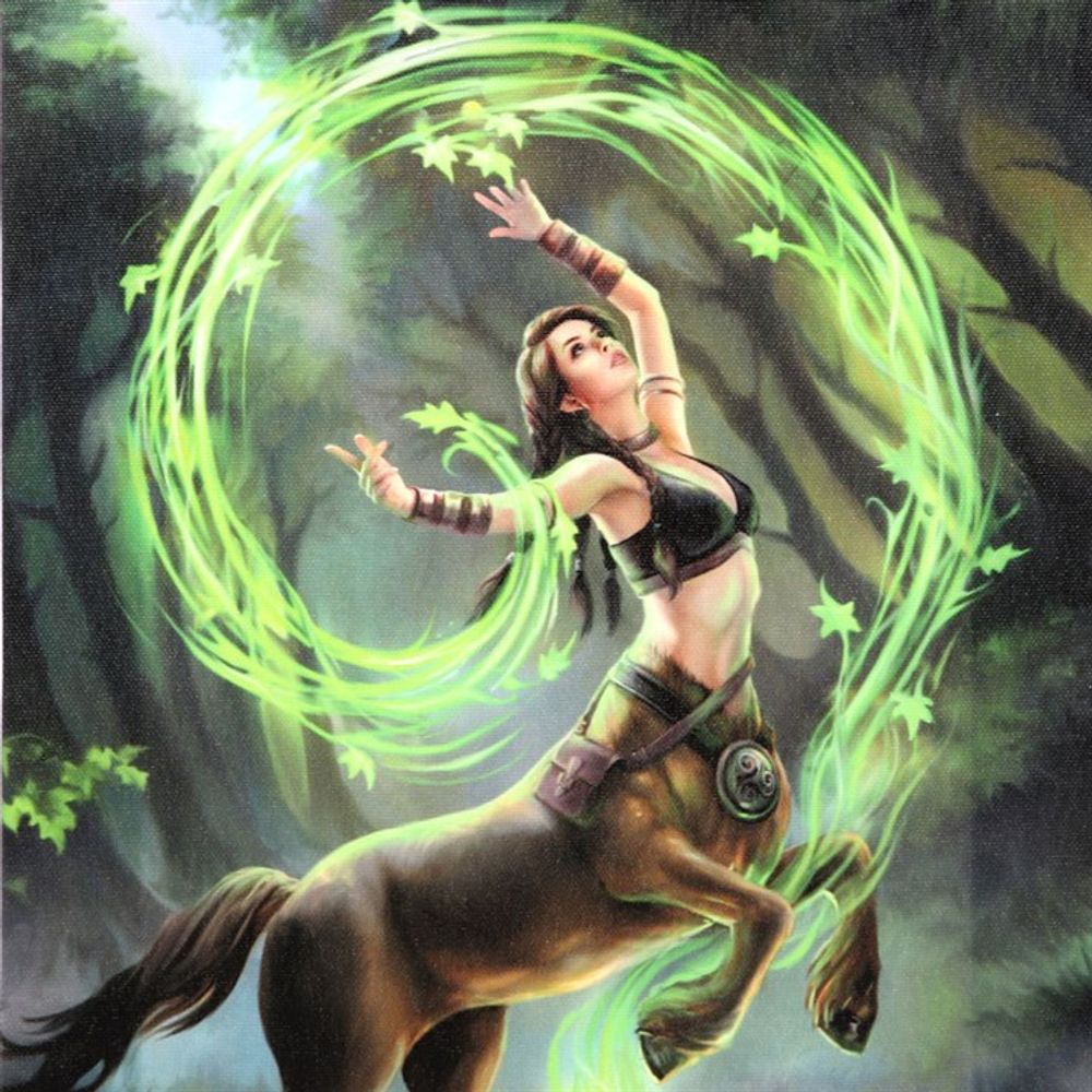 Earth Element Sorceress Canvas Plaque by Anne Stokes