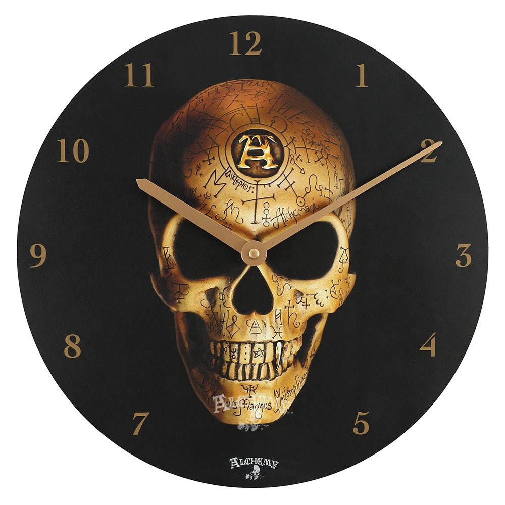 Alchemy Omega Skull Clock