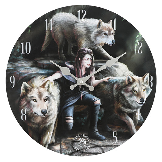 Power Of Three Wall Clock By Anne Stokes