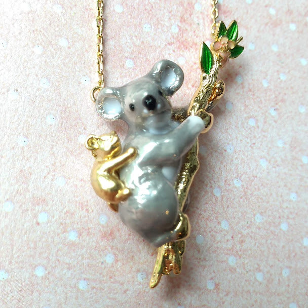 Koala Bear Joey Mother Baby Necklace by Bill Skinner
