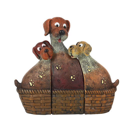 Dog Family In Basket