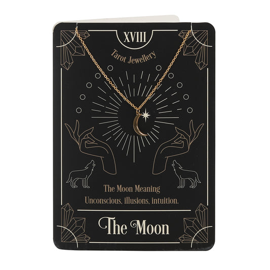 The Moon Tarot Necklace on Greeting Card