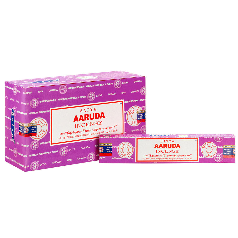 Set of 12 Packets of Aaruda Incense Sticks by Satya