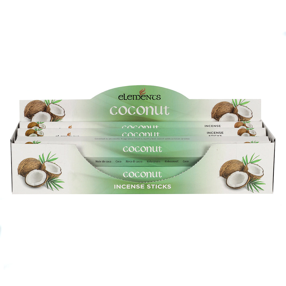 Set of 6 Packets of Elements Coconut Incense Sticks