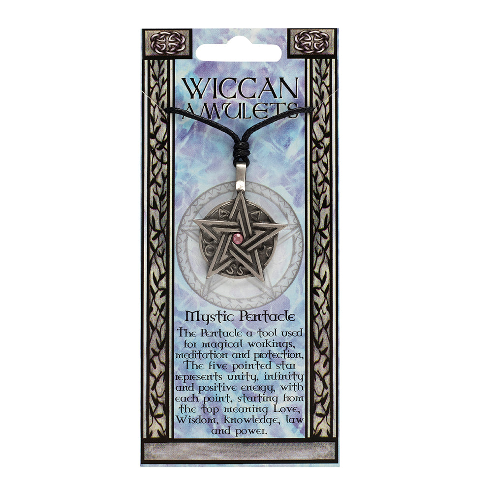 Mystic Pentacle Wiccan Amulet Necklace
