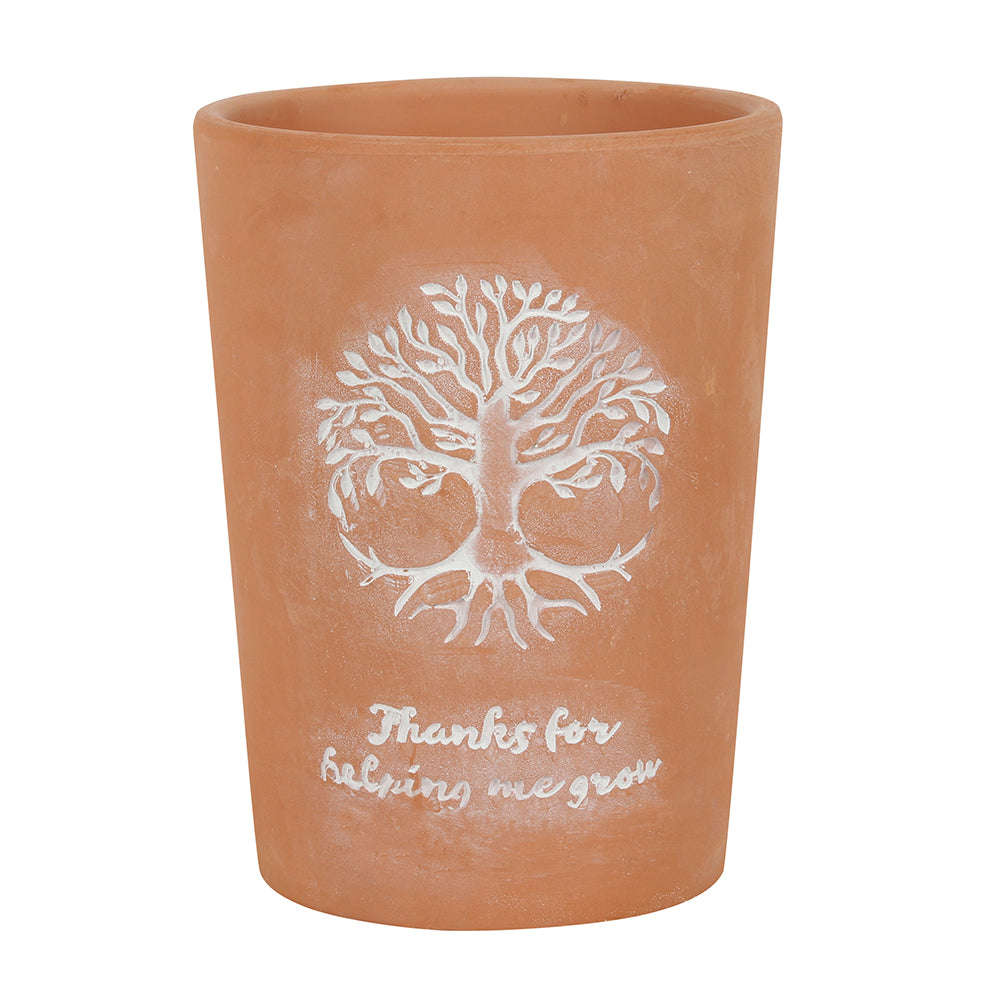 Tree of Life Terracotta Plant Pot