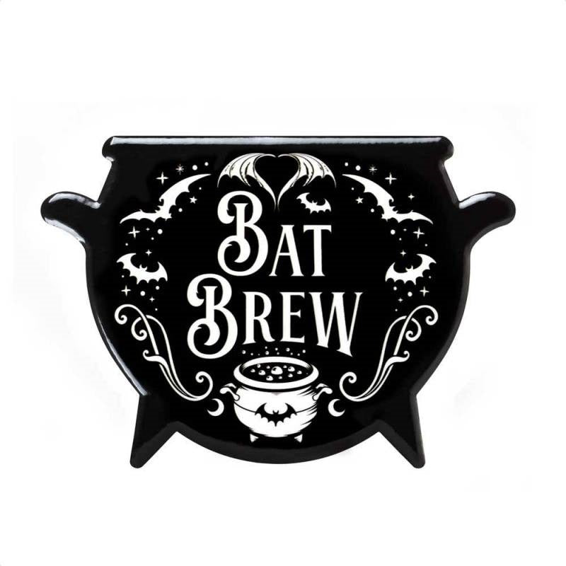 Alchemy Gothic Bat Brew Cauldron Coaster
