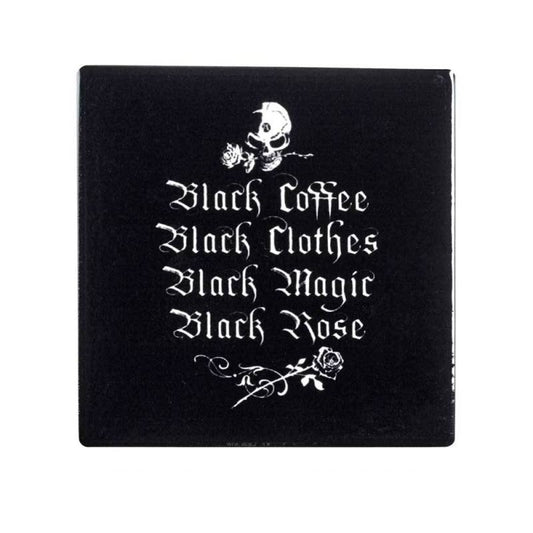 Alchemy Gothic Black Coffee Black Clothes Artwork Ceramic Coaster