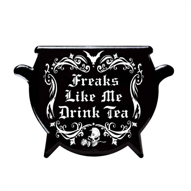 Alchemy Gothic Freaks Like Me Drink Tea Cauldron Coaster