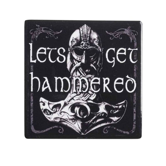 Alchemy Gothic Lets get Hammered Artwork Ceramic Coaster
